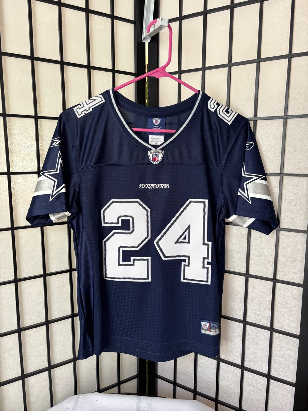 NFL Men’s Dallas Cowboys Marion Barber Navy #24 Football Jersey